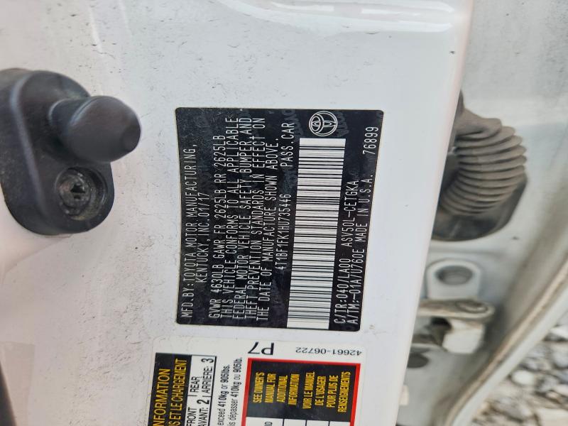 60010596 :رقم المزاد ، 4T1BF1FK1HU735446 vin ، 2017 Toyota Camry مزاد بيع