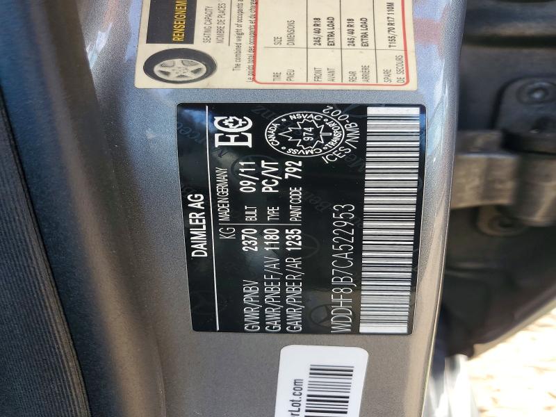 Aukcja sprzedaży 2012 Mercedes-benz E, vin: WDDHF8JB7CA522953, numer aukcji: 60139076