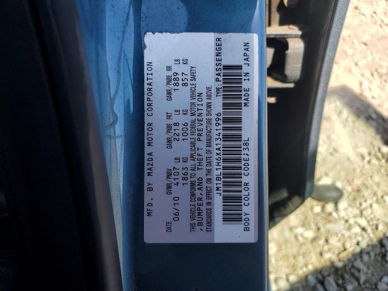 60673066 :رقم المزاد ، JM1BL1H6XA1341996 vin ، 2010 Mazda 3 مزاد بيع