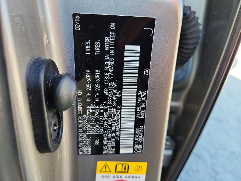 Продаж на аукціоні авто 2016 Lexus Nx, vin: JTJBJRBZ6G2039418, номер лоту: 61026286