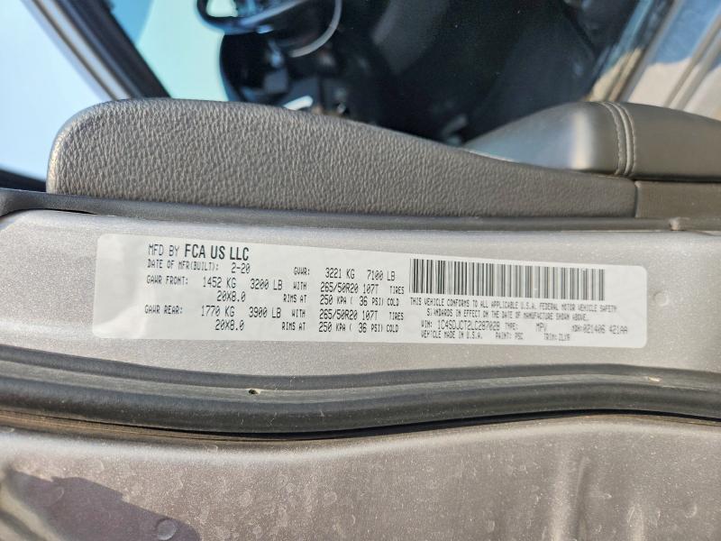 Aukcja sprzedaży 2020 Dodge Durango, vin: 1C4SDJCT2LC287028, numer aukcji: 59384476