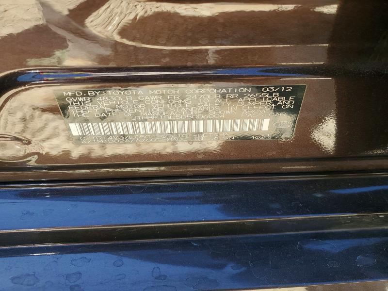 61642196 :رقم المزاد ، JTHBE1BL5D5006004 vin ، 2013 Lexus Gs مزاد بيع