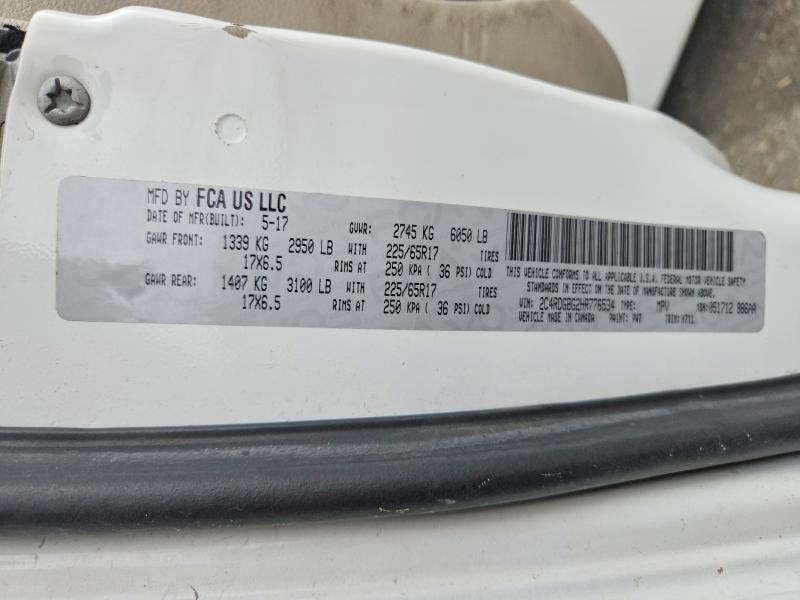 Продаж на аукціоні авто 2017 Dodge Grand Caravan, vin: 2C4RDGBG2HR776534, номер лоту: 59691166