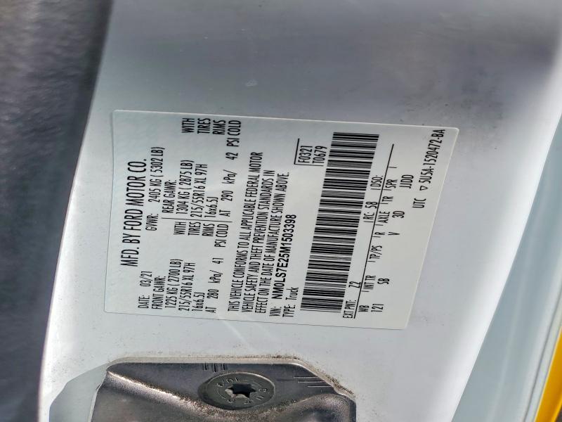 Aukcja sprzedaży 2021 Ford Transit Connect, vin: NM0LS7E25M1503398, numer aukcji: 63055476