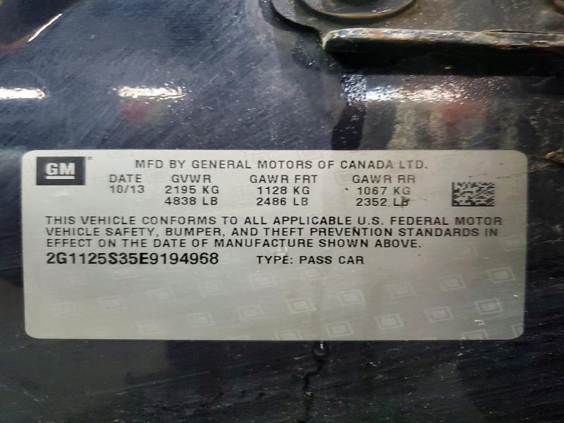 2014 Chevrolet Impala მანქანა იყიდება აუქციონზე, vin: 2G1125S35E9194968, აუქციონის ნომერი: 62204556