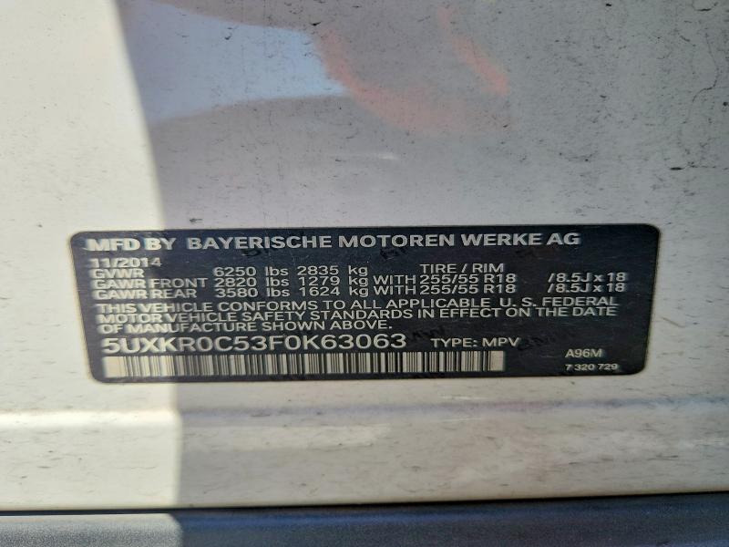 Aukcja sprzedaży 2015 Bmw X5, vin: 5UXKR0C53F0K63063, numer aukcji: 59390856