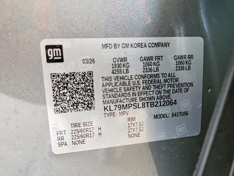 Продажа на аукционе авто 2026 Chevrolet Trailblazer, vin: KL79MPSL8TB212064, номер лота: 61800946