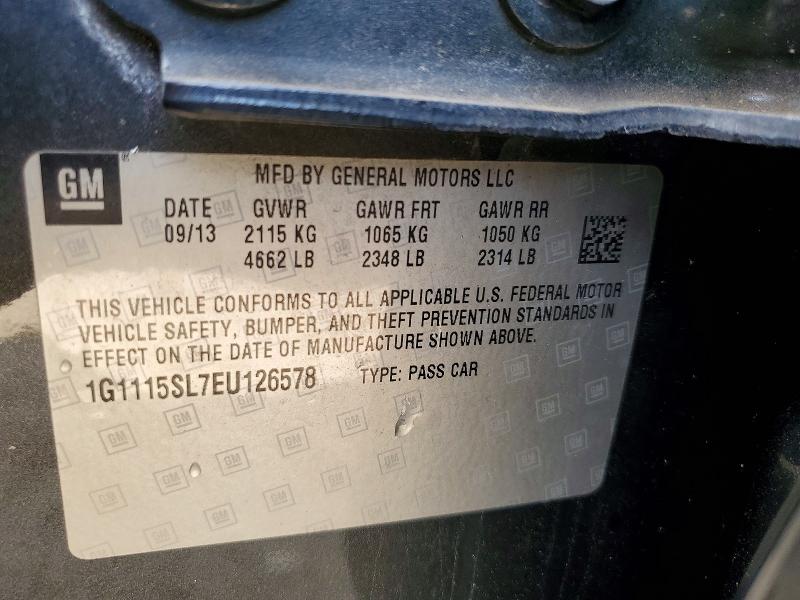 Aukcja sprzedaży 2014 Chevrolet Impala, vin: 1G1115SL7EU126578, numer aukcji: 61787286