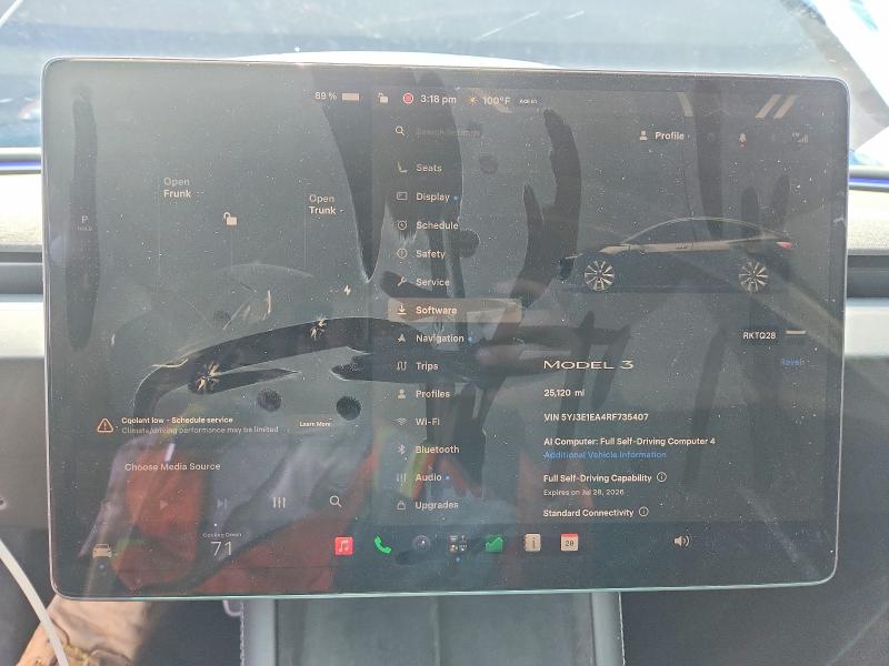 61777986 :رقم المزاد ، 5YJ3E1EA4RF735407 vin ، 2024 Tesla Model 3 مزاد بيع