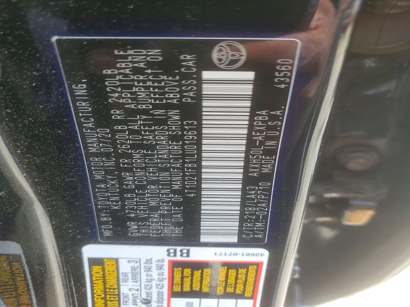 Aukcja sprzedaży 2020 Toyota Avalon, vin: 4T1D21FB1LU019613, numer aukcji: 60739836