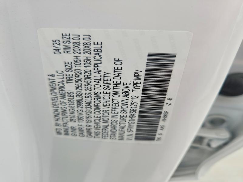 Aukcja sprzedaży 2025 Honda Pilot, vin: 5FNYG1H94SB125112, numer aukcji: 61422446