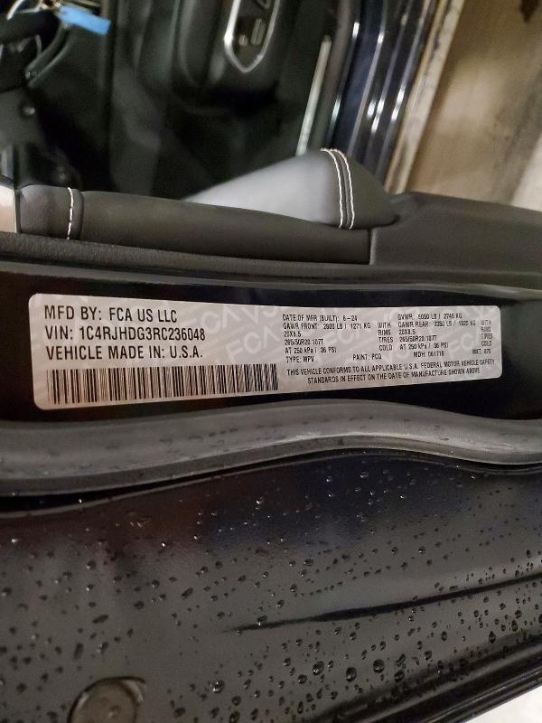 60038596 :رقم المزاد ، 1C4RJHDG3RC236048 vin ، 2024 Jeep Grand Cherokee مزاد بيع