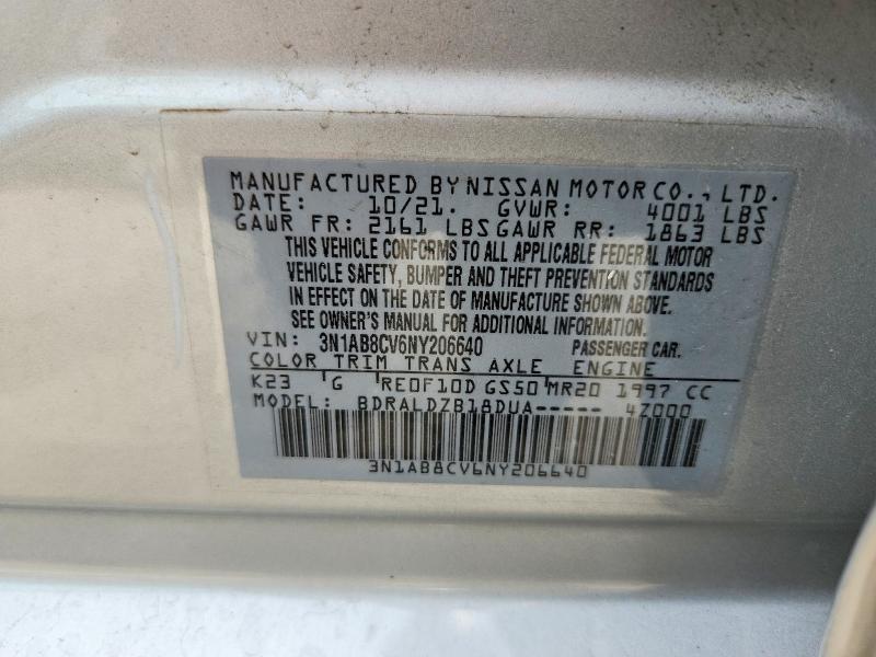 Продаж на аукціоні авто 2022 Nissan Sentra, vin: 3N1AB8CV6NY206640, номер лоту: 61664226