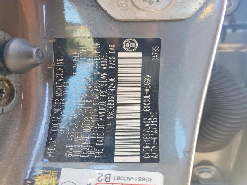 2006 Toyota Avalon მანქანა იყიდება აუქციონზე, vin: 4T1BK36B36U142496, აუქციონის ნომერი: 62395216