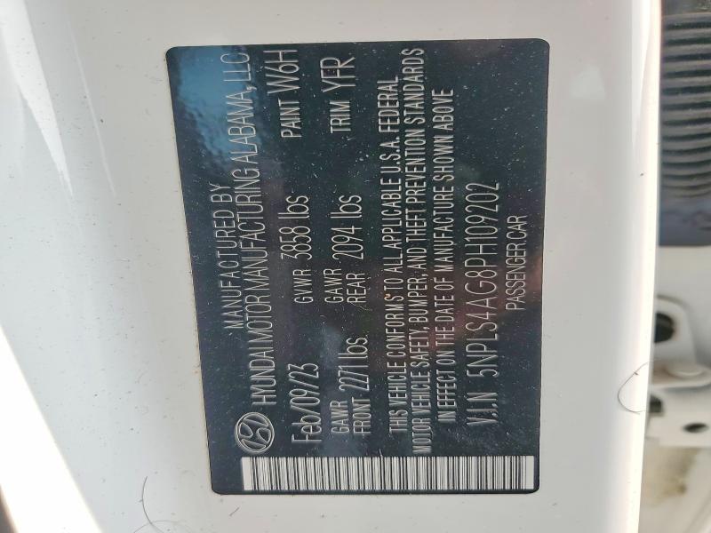 61437186 :رقم المزاد ، 5NPLS4AG8PH109202 vin ، 2023 Hyundai Elantra مزاد بيع
