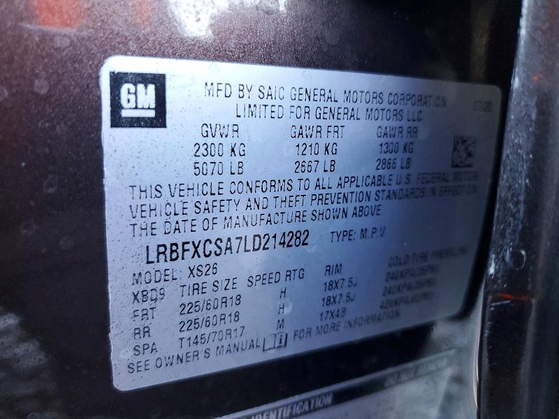 Aukcja sprzedaży 2020 Buick Envision, vin: LRBFXCSA7LD214282, numer aukcji: 62119076