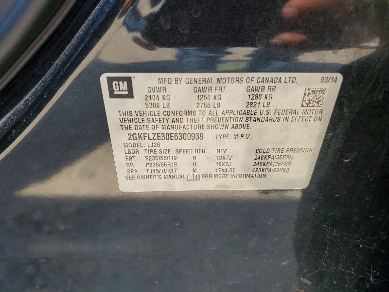 Aukcja sprzedaży 2014 Gmc Terrain, vin: 2GKFLZE30E6300939, numer aukcji: 62162146
