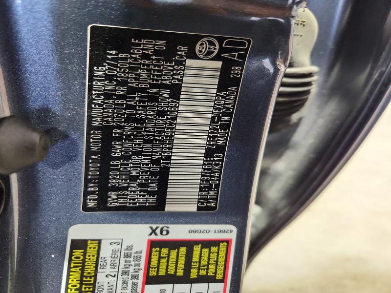 2014 Toyota Corolla მანქანა იყიდება აუქციონზე, vin: 2T1BPRHE9EC210697, აუქციონის ნომერი: 63115656