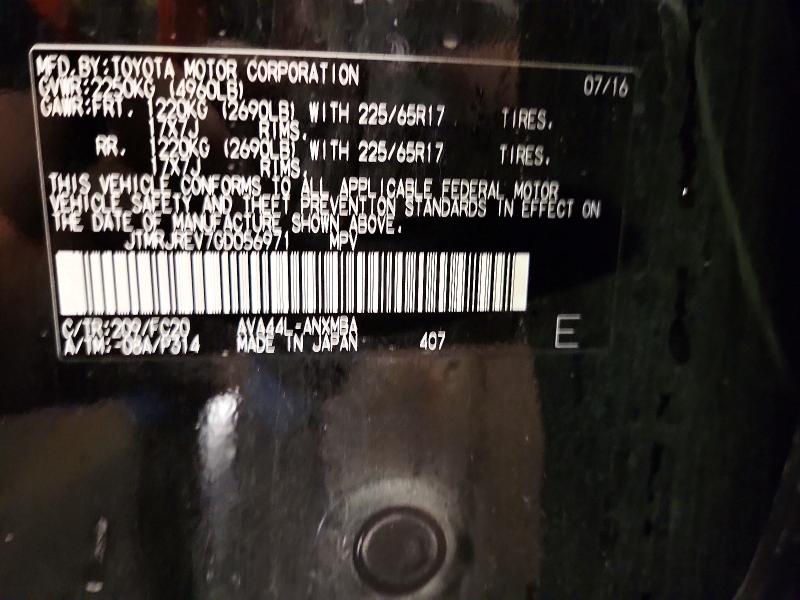 60763516 :رقم المزاد ، JTMRJREV7GD056971 vin ، 2016 Toyota Rav4 Hv مزاد بيع