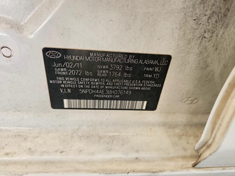 Aukcja sprzedaży 2011 Hyundai Elantra, vin: 5NPDH4AE3BH076149, numer aukcji: 59714366