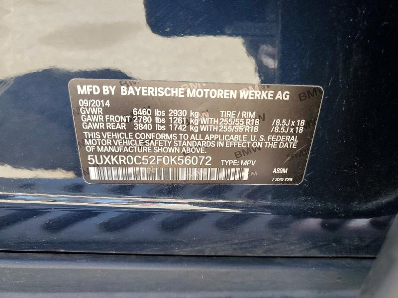 Продаж на аукціоні авто 2015 Bmw X5, vin: 5UXKR0C52F0K56072, номер лоту: 60395486