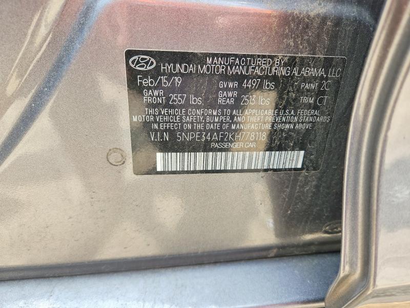 Aukcja sprzedaży 2019 Hyundai Sonata, vin: 5NPE34AF2KH778118, numer aukcji: 61477176