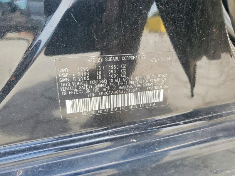 62292726 :رقم المزاد ، 4S3GTAB68J3735659 vin ، 2018 Subaru Impreza مزاد بيع
