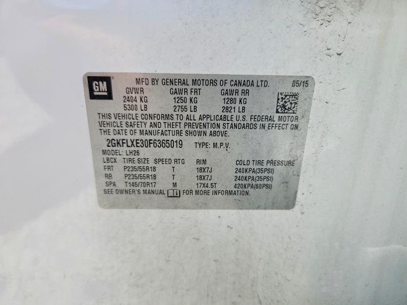 Продажа на аукционе авто 2015 Gmc Terrain, vin: 2GKFLXE30F6365019, номер лота: 63382526