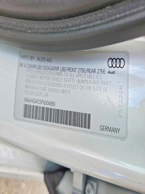 Продажа на аукционе авто 2015 Audi A6, vin: WAUHGAFC5FN004690, номер лота: 60361526