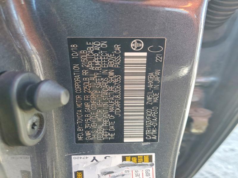 Aukcja sprzedaży 2018 Toyota Prius, vin: JTDKARFU8J3067353, numer aukcji: 62705786