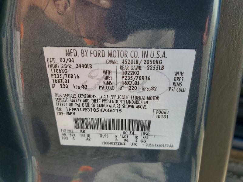 Auction sale of the 2005 Ford Escape, vin: 1FMYU93185KA46215, lot number: 62499896