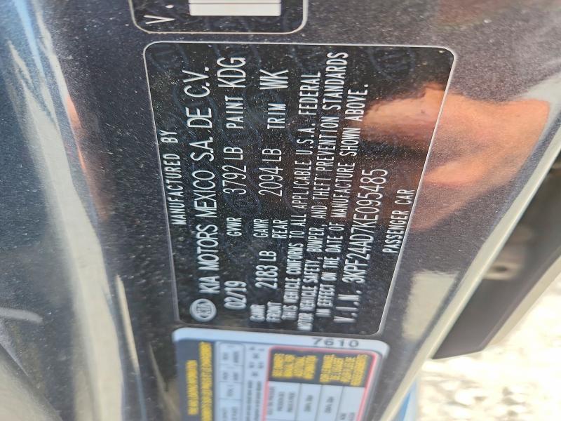 Продаж на аукціоні авто 2019 Kia Forte, vin: 3KPF24AD7KE095485, номер лоту: 61643746