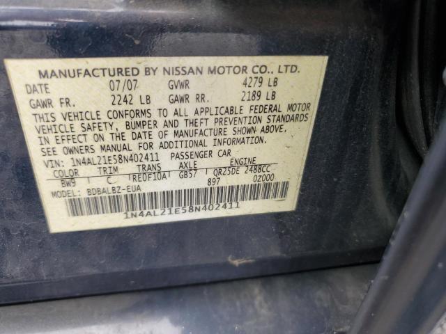 Aukcja sprzedaży 2008 Nissan Altima, vin: 1N4AL21E58N402411, numer aukcji: 60447046