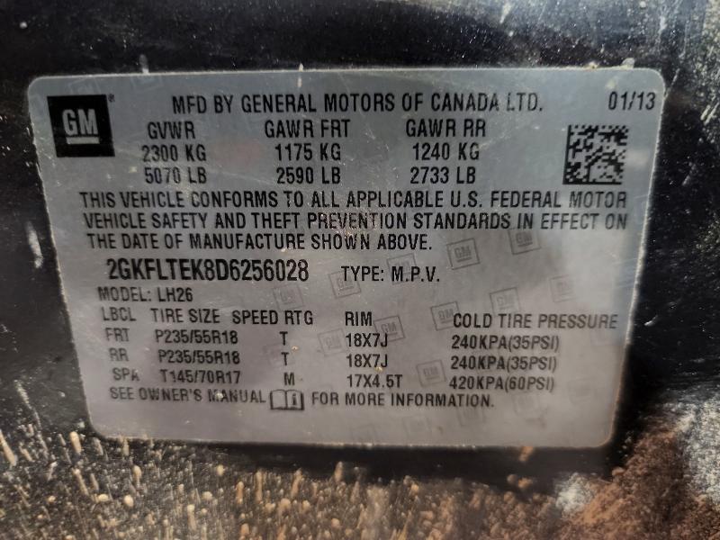 Продажа на аукционе авто 2013 Gmc Terrain, vin: 2GKFLTEK8D6256028, номер лота: 61230076