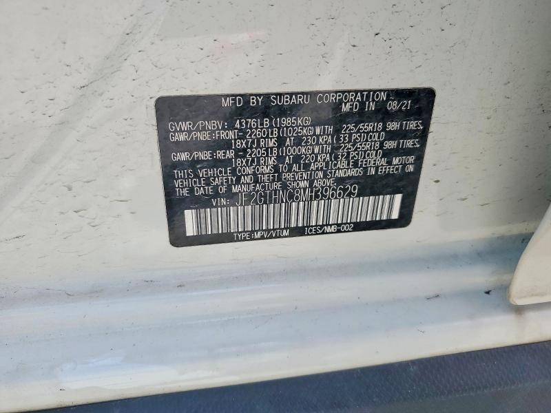 Продажа на аукционе авто 2021 Subaru Crosstrek, vin: JF2GTHNC8MH396629, номер лота: 61355566