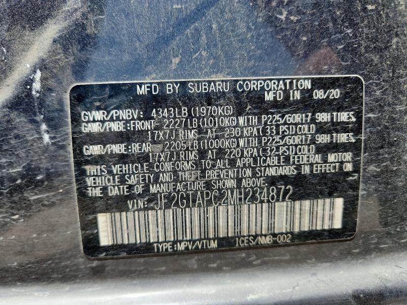 Aukcja sprzedaży 2021 Subaru Crosstrek, vin: JF2GTAPC2MH234872, numer aukcji: 63227246