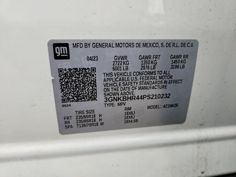 2023 Chevrolet Blazer მანქანა იყიდება აუქციონზე, vin: 3GNKBHR44PS210232, აუქციონის ნომერი: 62123956