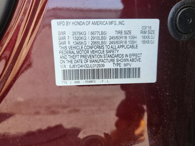 Aukcja sprzedaży 2018 Acura Mdx, vin: 5J8YD4H32JL012939, numer aukcji: 59567806