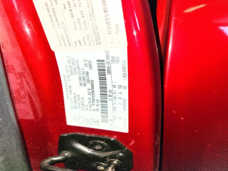 60962766 :رقم المزاد ، 1FTEW1E53KFB08532 vin ، 2019 Ford F150 مزاد بيع