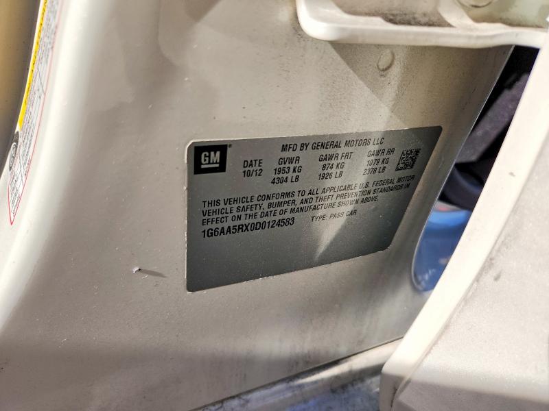 2013 Cadillac Ats მანქანა იყიდება აუქციონზე, vin: 1G6AA5RX0D0124583, აუქციონის ნომერი: 62694066