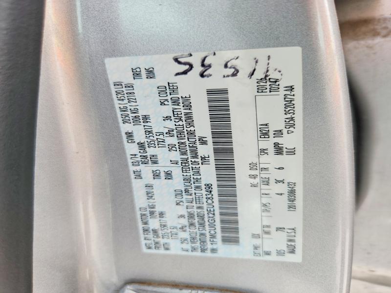 Aukcja sprzedaży 2014 Ford Escape, vin: 1FMCU0GX2EUC83498, numer aukcji: 61148946