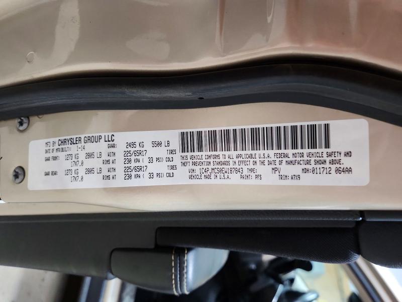 Продажа на аукционе авто 2014 Jeep Cherokee, vin: 1C4PJMCS0EW187843, номер лота: 60746686