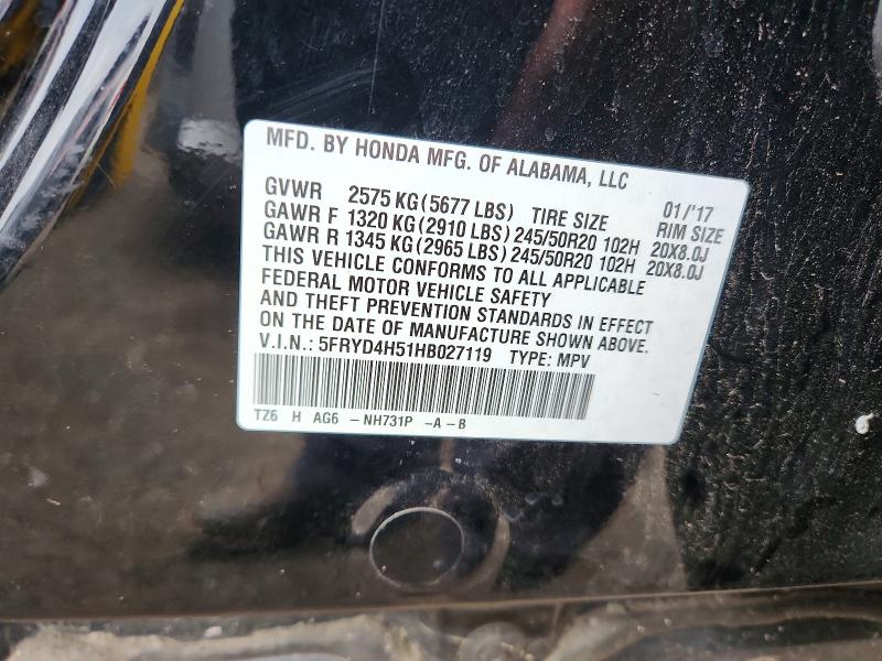 Продаж на аукціоні авто 2017 Acura Mdx, vin: 5FRYD4H51HB027119, номер лоту: 61675306