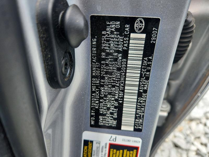 Aukcja sprzedaży 2017 Toyota Camry, vin: 4T1BF1FK3HU450909, numer aukcji: 60939586