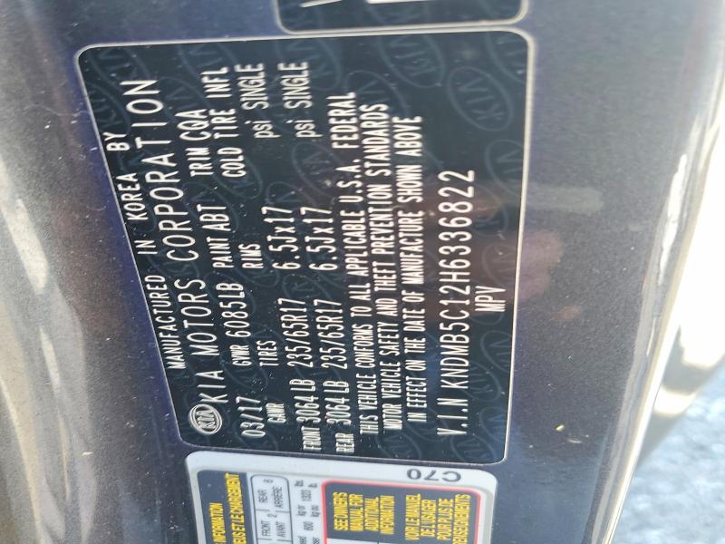Aukcja sprzedaży 2017 Kia Sedona, vin: KNDMB5C12H6336822, numer aukcji: 60042596