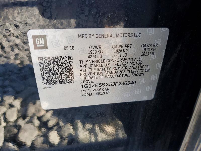 Продаж на аукціоні авто 2018 Chevrolet Malibu, vin: 1G1ZE5SX5JF236540, номер лоту: 60082236