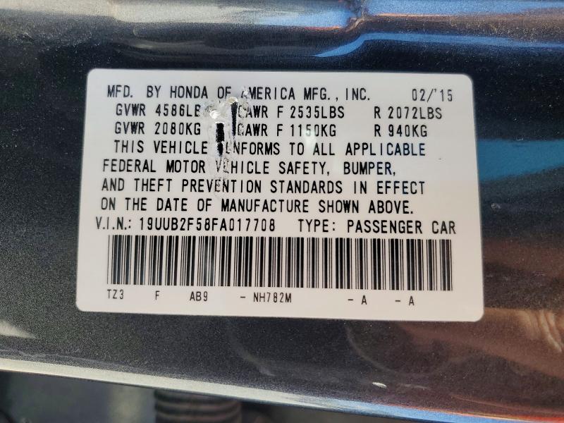62705706 :رقم المزاد ، 19UUB2F58FA017708 vin ، 2015 Acura Tlx مزاد بيع