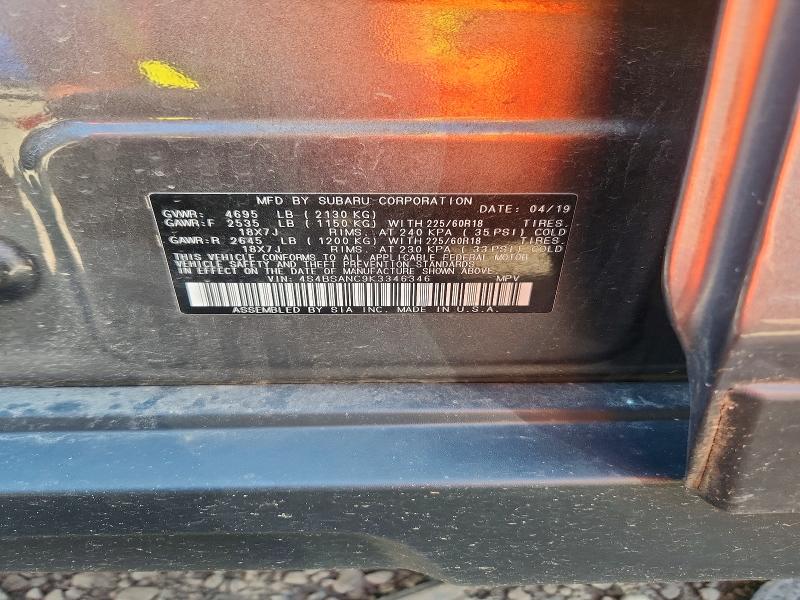 Aukcja sprzedaży 2019 Subaru Outback, vin: 4S4BSANC9K3346346, numer aukcji: 60963406