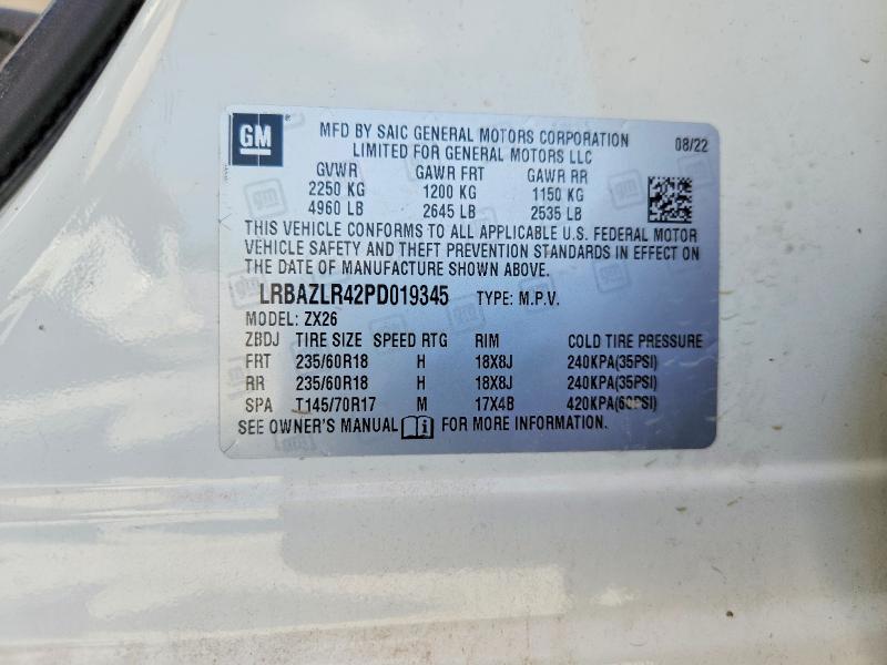 Продажа на аукционе авто 2023 Buick Envision, vin: LRBAZLR42PD019345, номер лота: 61238616
