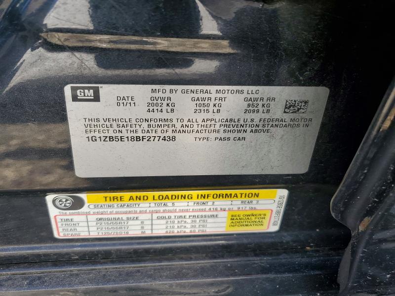 Продаж на аукціоні авто 2011 Chevrolet Malibu, vin: 1G1ZB5E18BF277438, номер лоту: 59620356